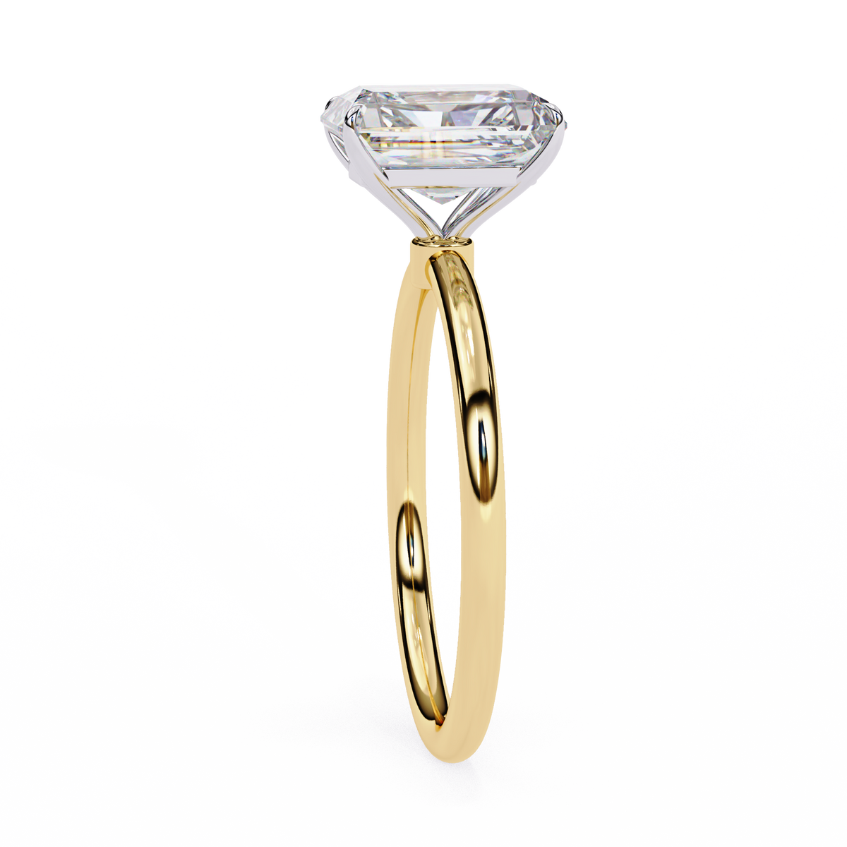 Emerald Lab Grown Diamond Solitaire Engagement Ring 2.56 CT