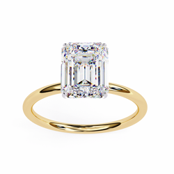 Emerald Lab Grown Diamond Solitaire Engagement Ring 2.56 CT