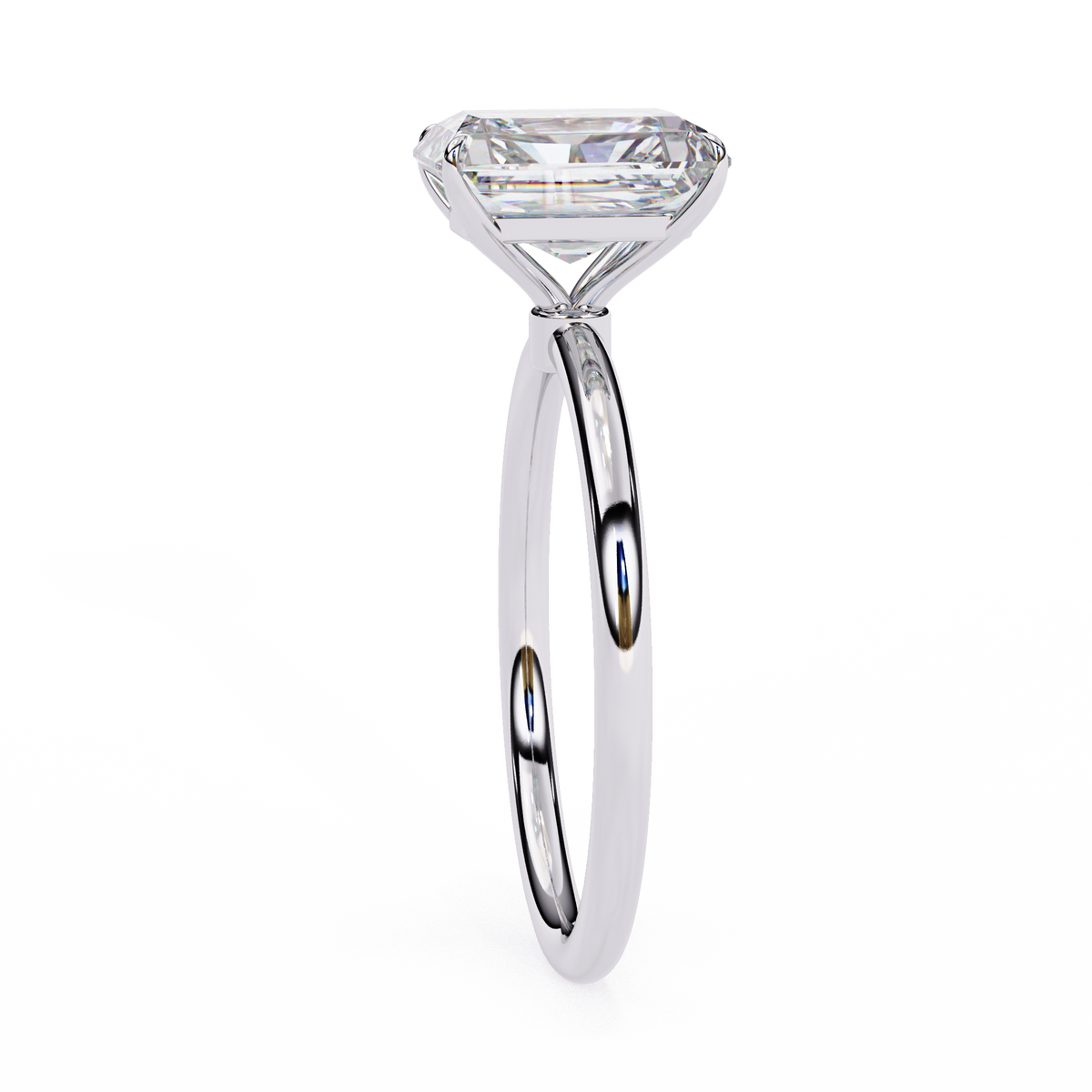 Emerald Lab Grown Diamond Solitaire Engagement Ring 2.56 CT