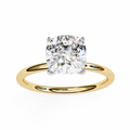 Cushion Cut Lab Grown Diamond Solitaire Engagement Ring