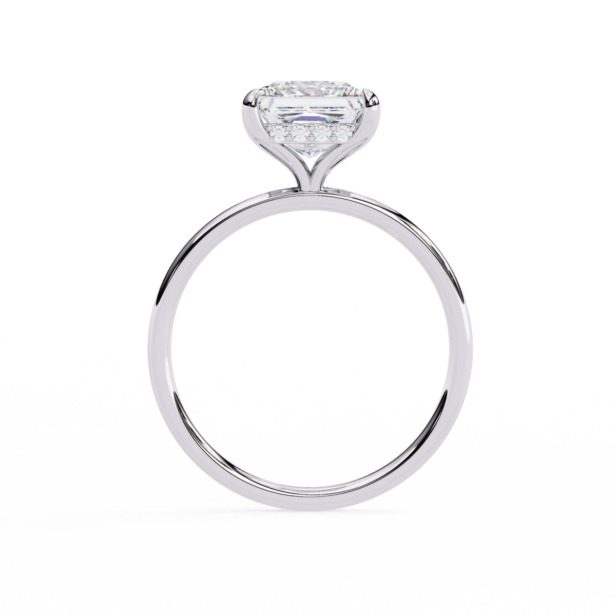 Diamond ring on a white background