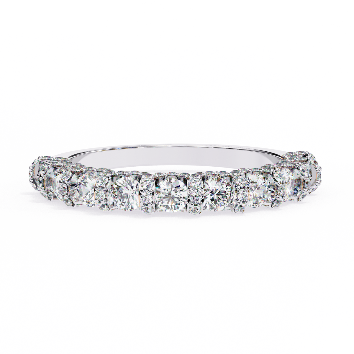 Diamond ring with a white background