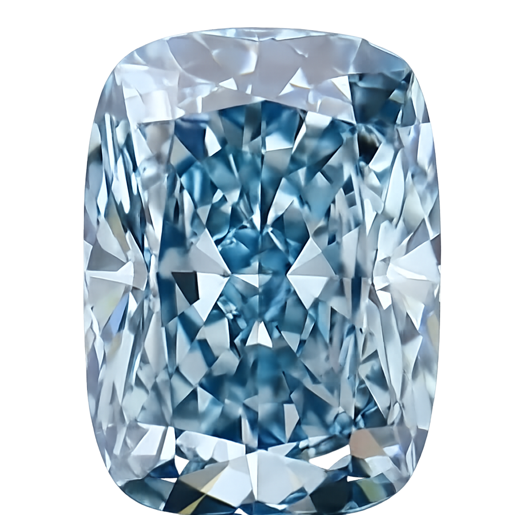 Cushion Cut Lab Grown Fancy Intense Blue Diamond 1 CT