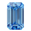 Emerald Cut Lab Grown Fancy Vivid Blue  Diamond 1 CT