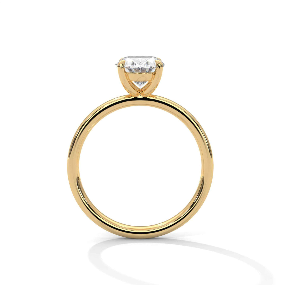 Classic Four-Prong Oval Solitaire Engagement Ring