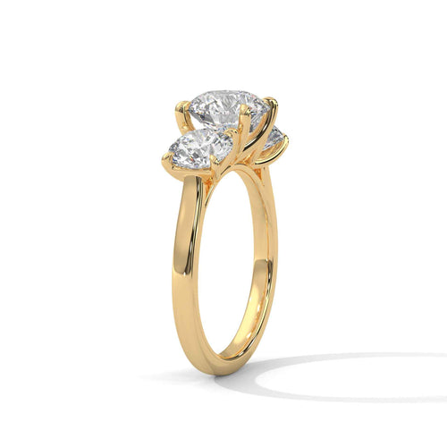 Classic Three-Stone Round Diamond Engagement Ring