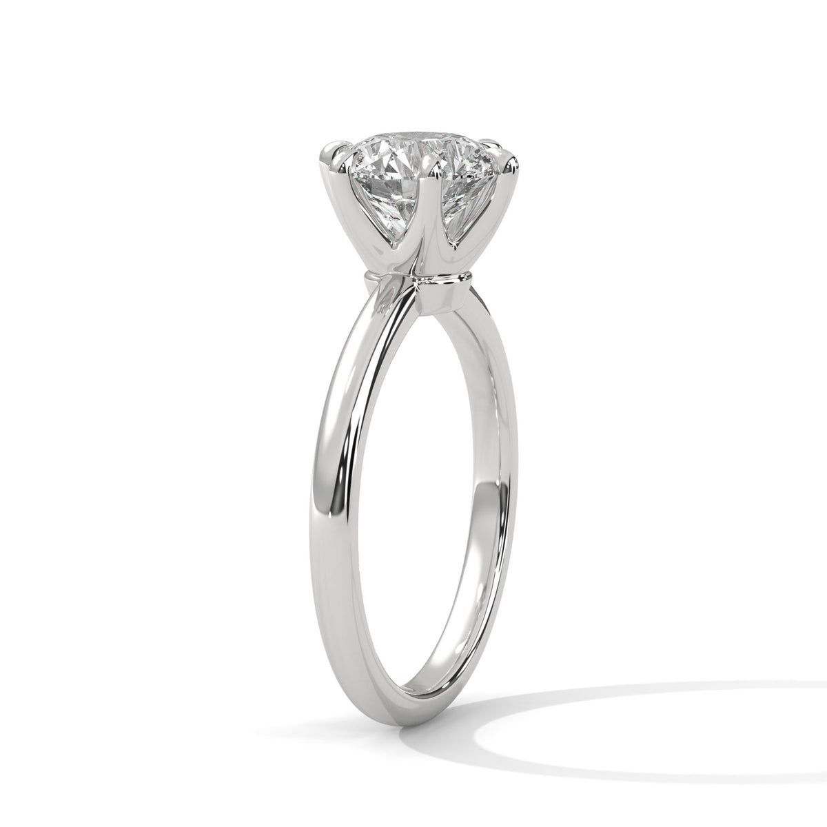 Diamond ring with a white background