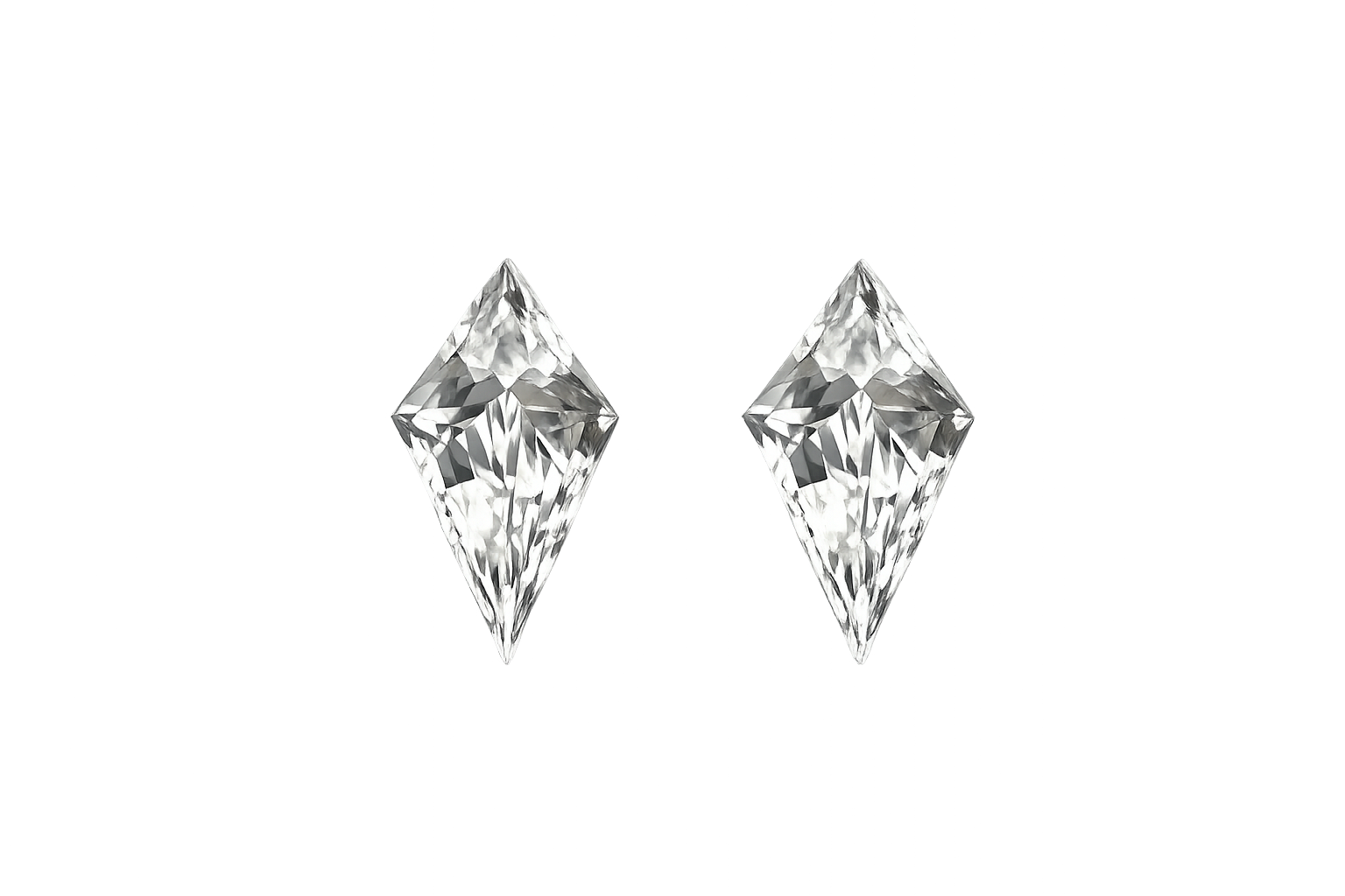 Kite Brilliant Cut Matching Pair Lab Grown Diamond 1 CT (TDW 2CT)