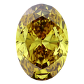 Oval Cut Lab Grown Fancy Intense Yellow Diamond 1 CT