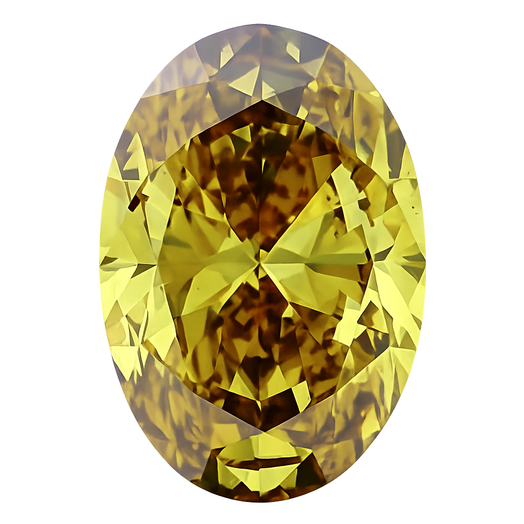 Oval Cut Lab Grown Fancy Intense Yellow Diamond 1 CT