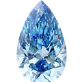 Pear Cut Lab Grown Fancy Vivid Blue Diamond 1 CT