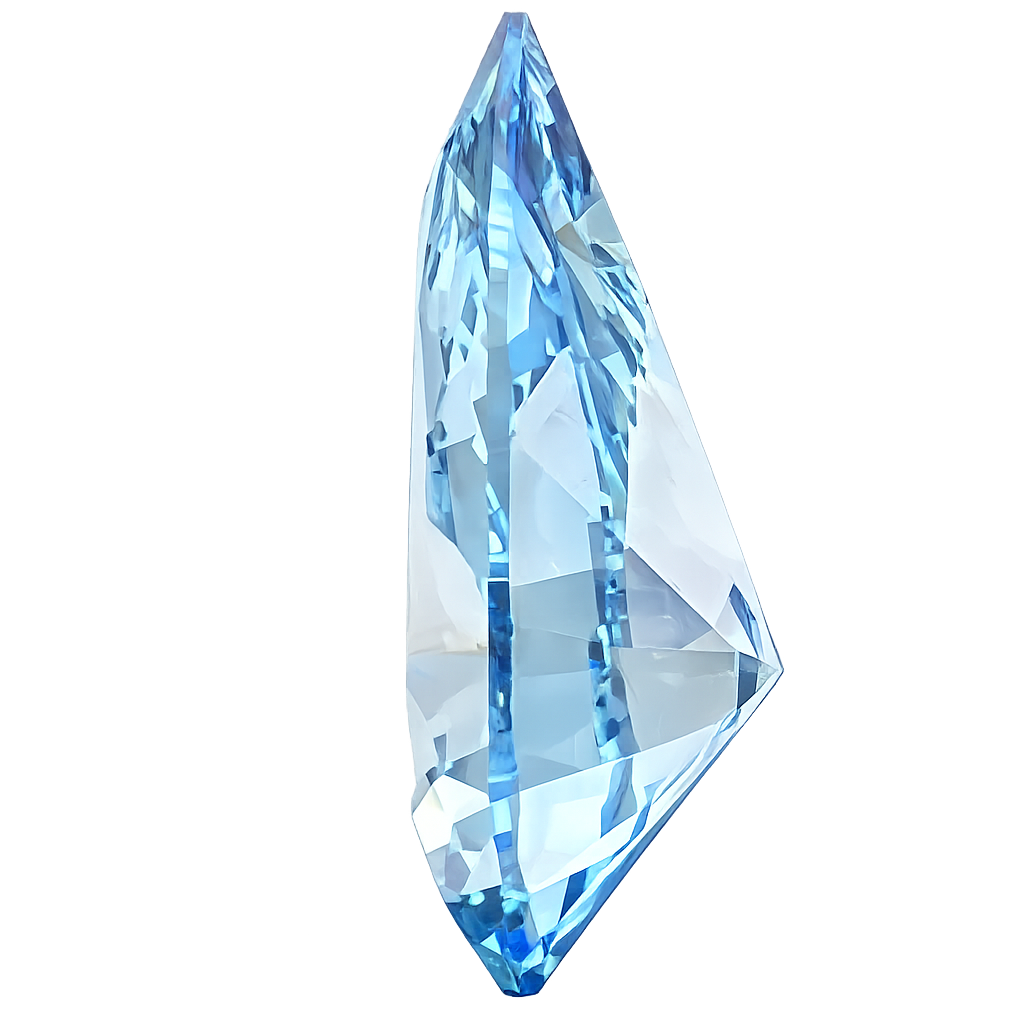 Pear Cut Lab Grown Fancy Vivid Blue Diamond 1 CT