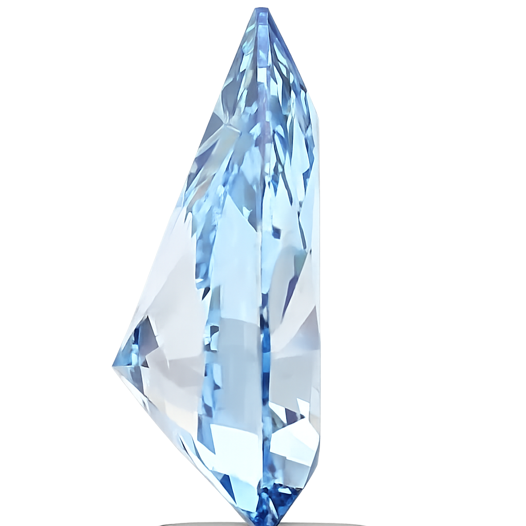 Pear Cut Lab Grown Fancy Vivid Blue Diamond 1 CT