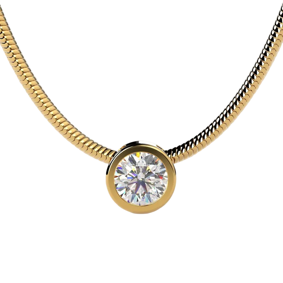 Round Lab Grown Diamond 1.50CT Solitaire Diamond Pendant