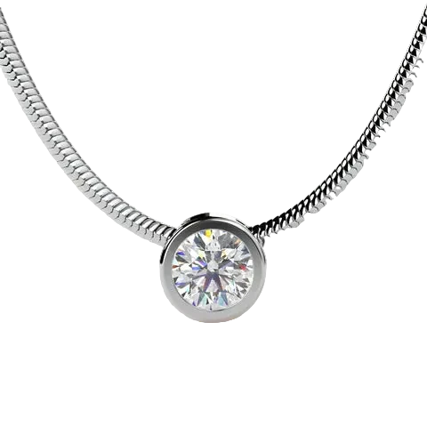 Round Lab Grown Diamond 1.50CT Solitaire Diamond Pendant