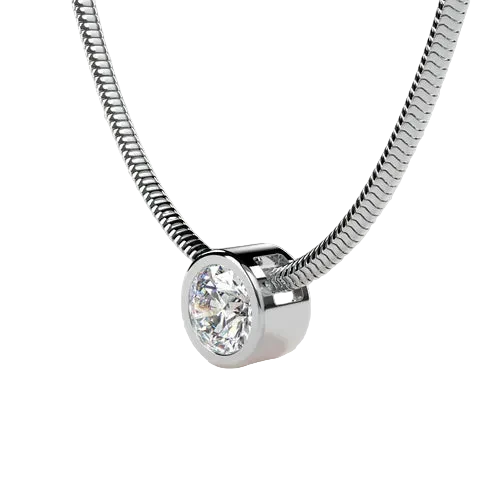 Round Lab Grown Diamond 1.50CT Solitaire Diamond Pendant