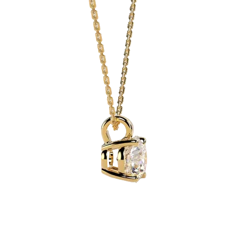Round Lab Grown Diamond 2CT Solitaire Diamond Pendant