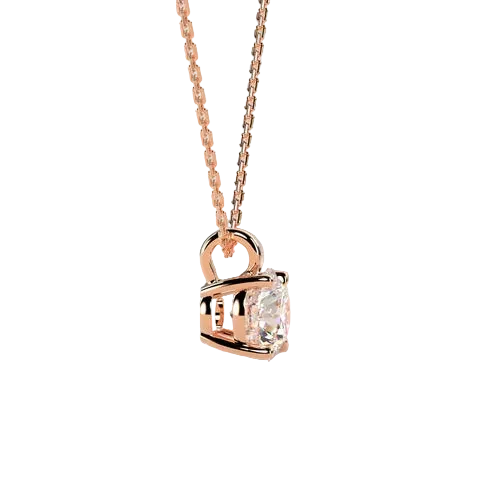 Round Lab Grown Diamond 2CT Solitaire Diamond Pendant