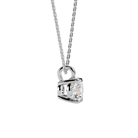 Round Lab Grown Diamond 2CT Solitaire Diamond Pendant