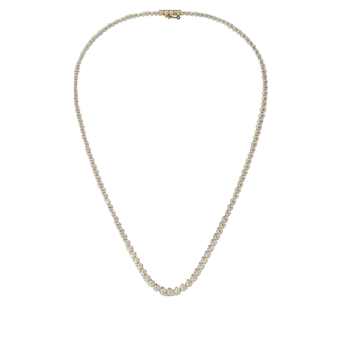 Round 20.35CT Lab Grown Graduating Tennis Necklace