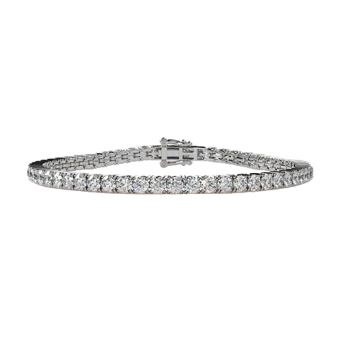 Round 8.10 CT Lab Grown Diamond Tennis Bracelet