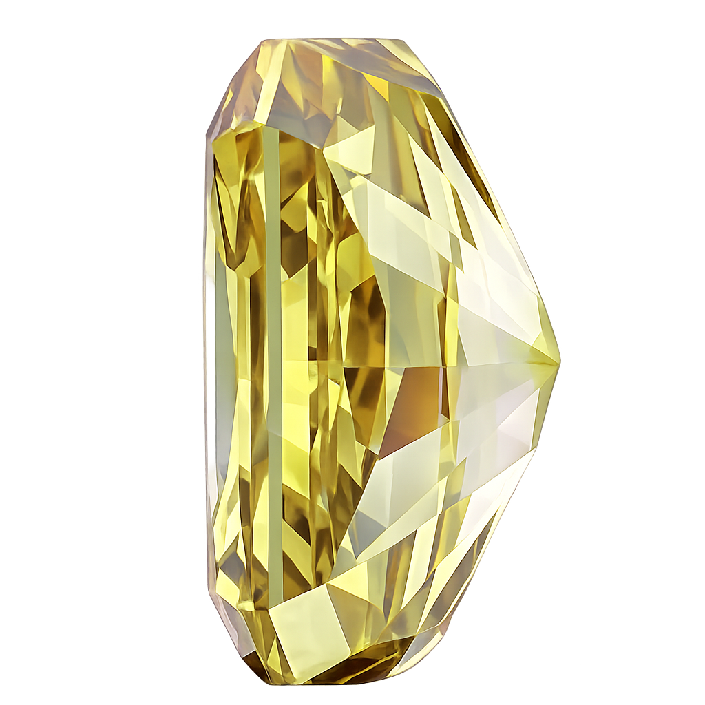Radiant Cut Lab Grown Fancy Intense Yellow Diamond 1 CT