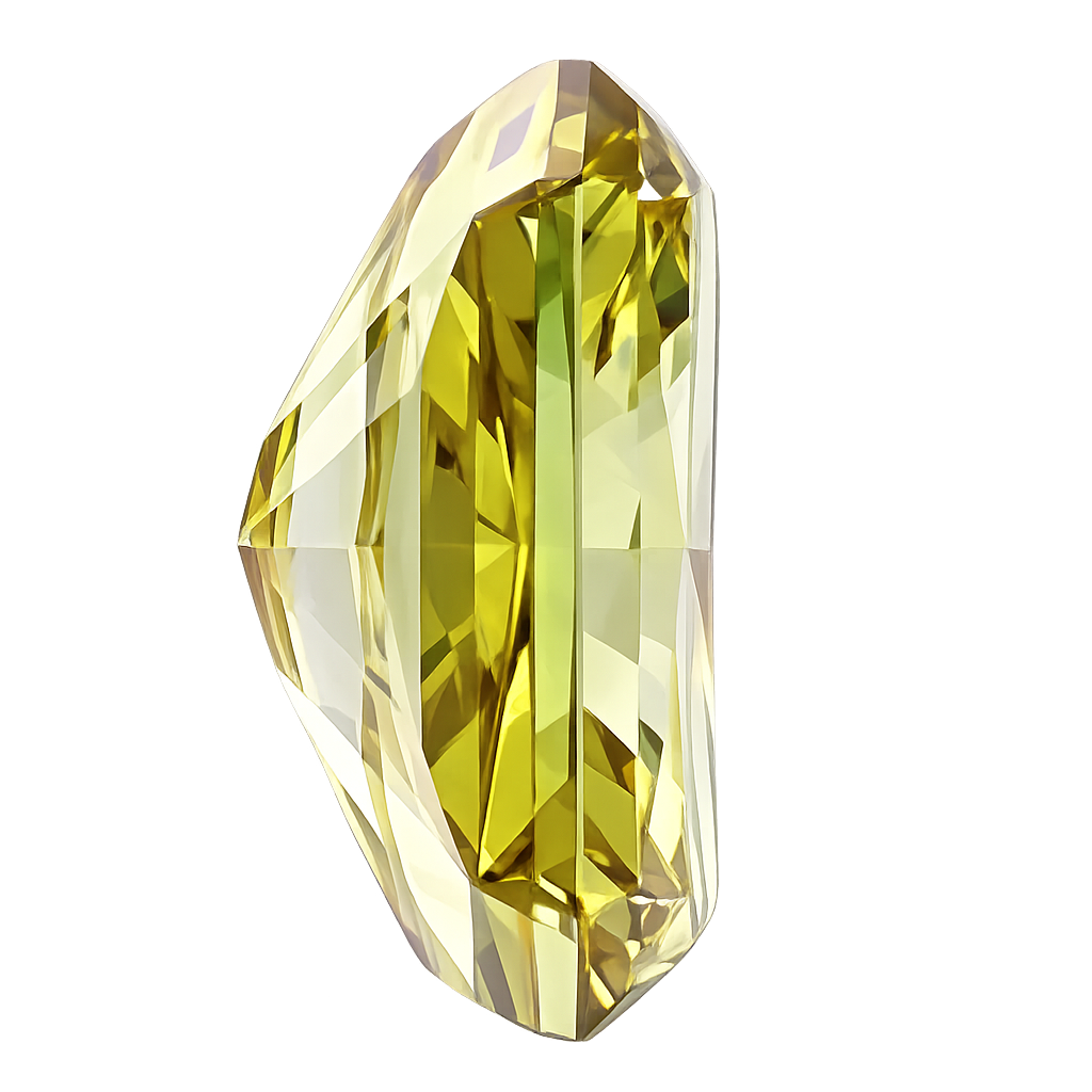 Radiant Cut Lab Grown Fancy Intense Yellow Diamond 1 CT