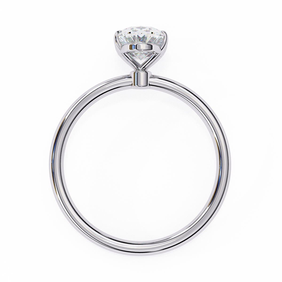 Diamond ring on a white background