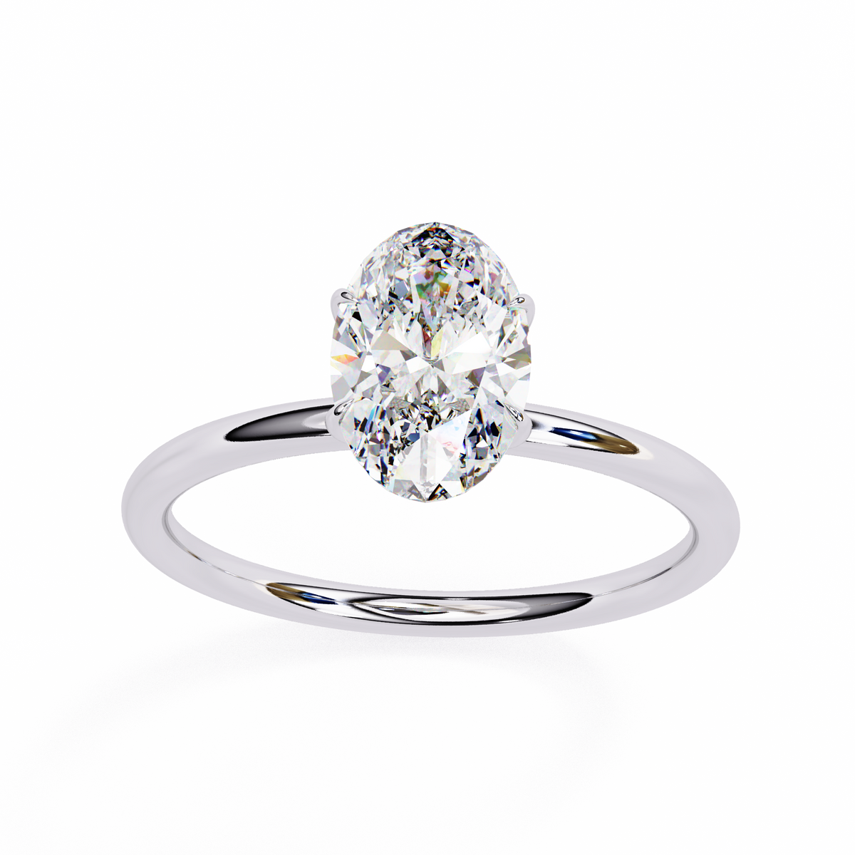 Diamond ring with a white background