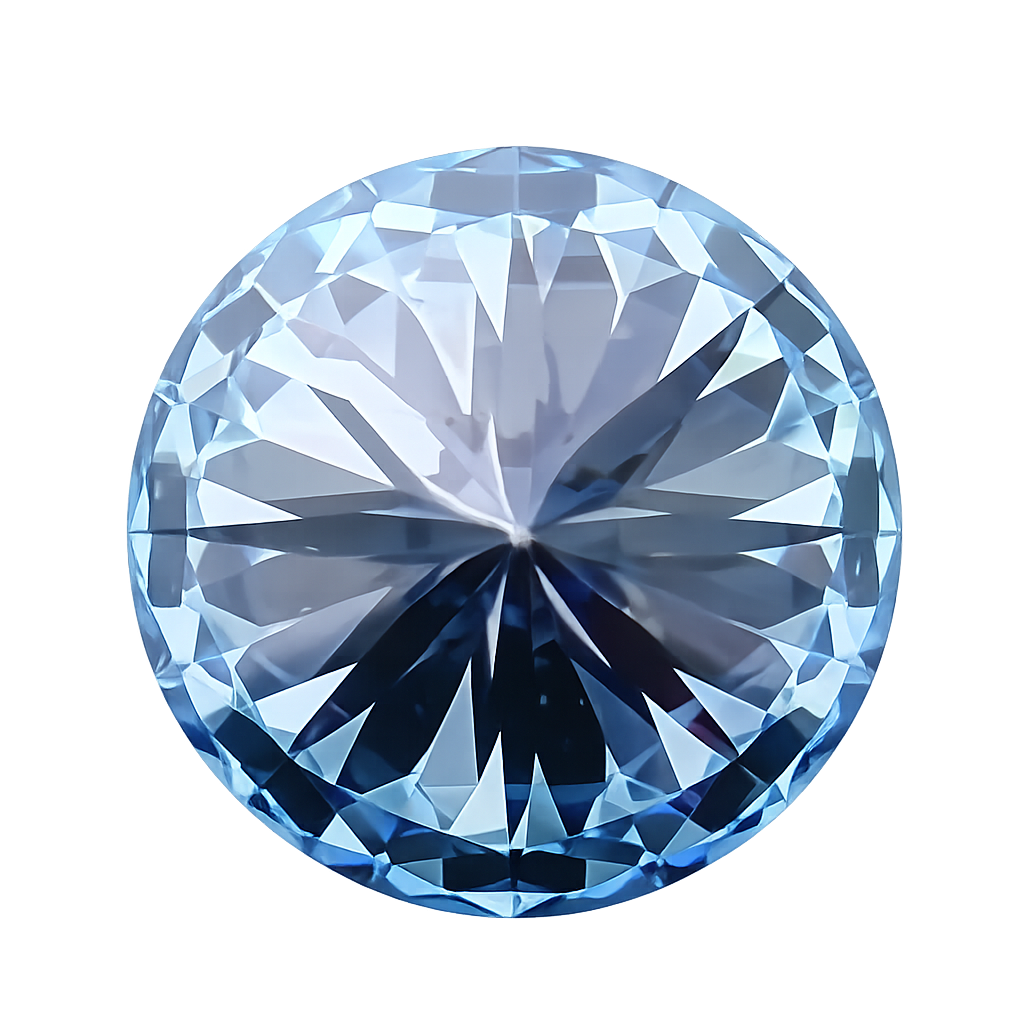 Round Cut Lab Grown Fancy Vivid Blue Diamond 1 CT