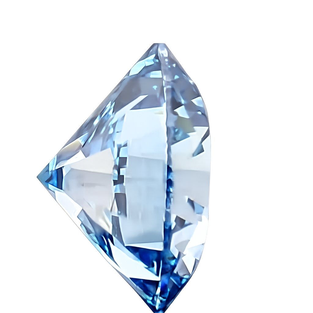 Round Cut Lab Grown Fancy Vivid Blue Diamond 1 CT