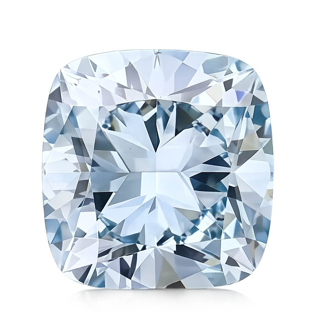 Cushion Cut Lab Grown Fancy Vivid Blue Diamond 1 CT