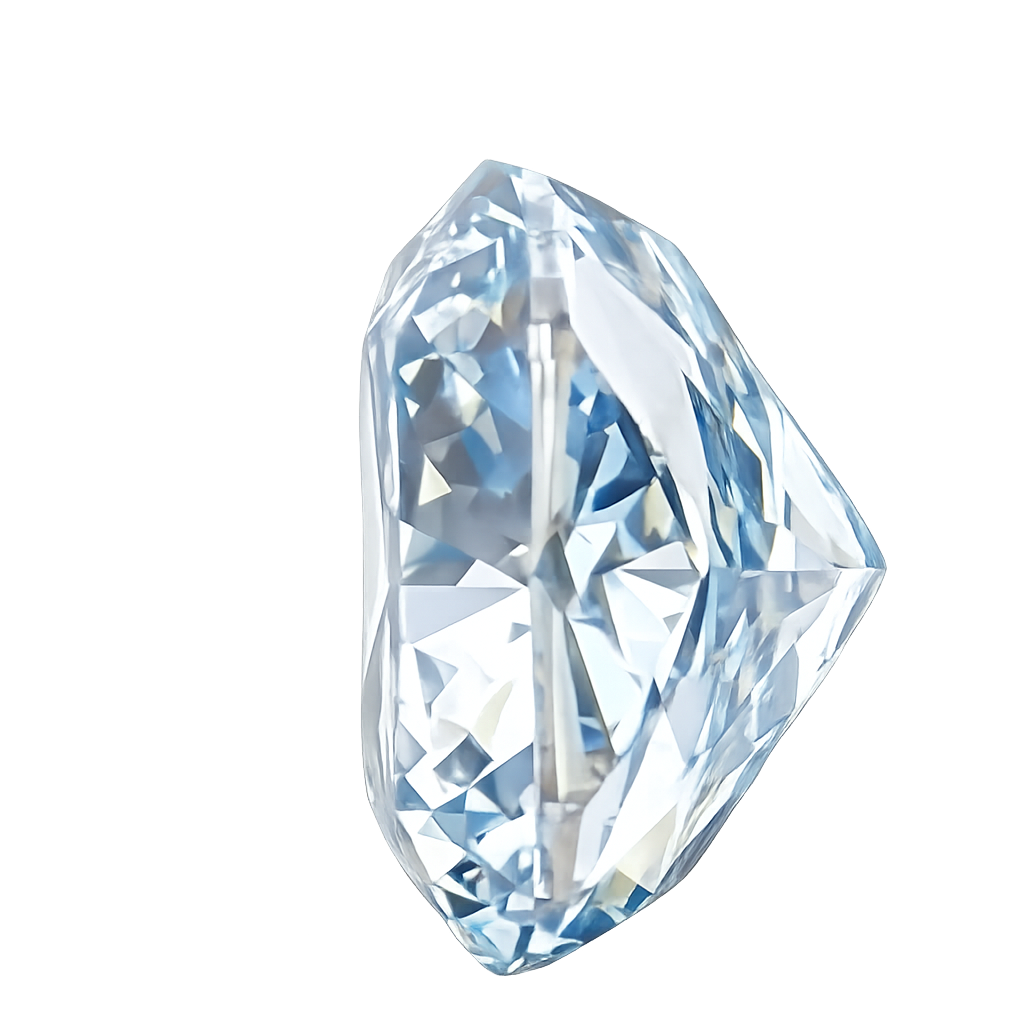 Cushion Cut Lab Grown Fancy Vivid Blue Diamond 1 CT