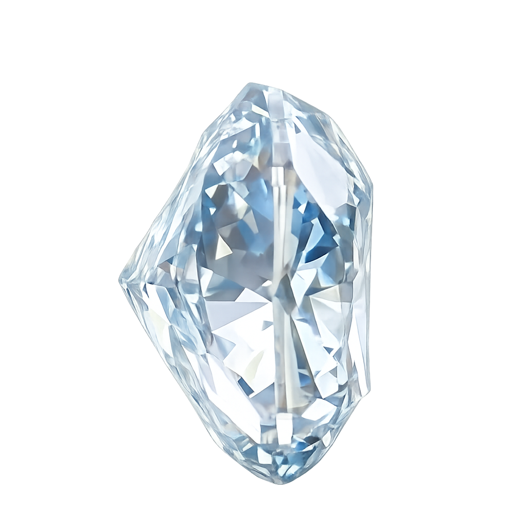 Cushion Cut Lab Grown Fancy Vivid Blue Diamond 1 CT