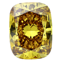 Cushion Cut Lab Grown Fancy Intense Yellow Diamond 1 CT