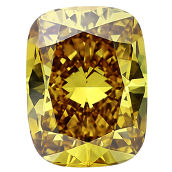 Cushion Cut Lab Grown Fancy Intense Yellow Diamond 1 CT
