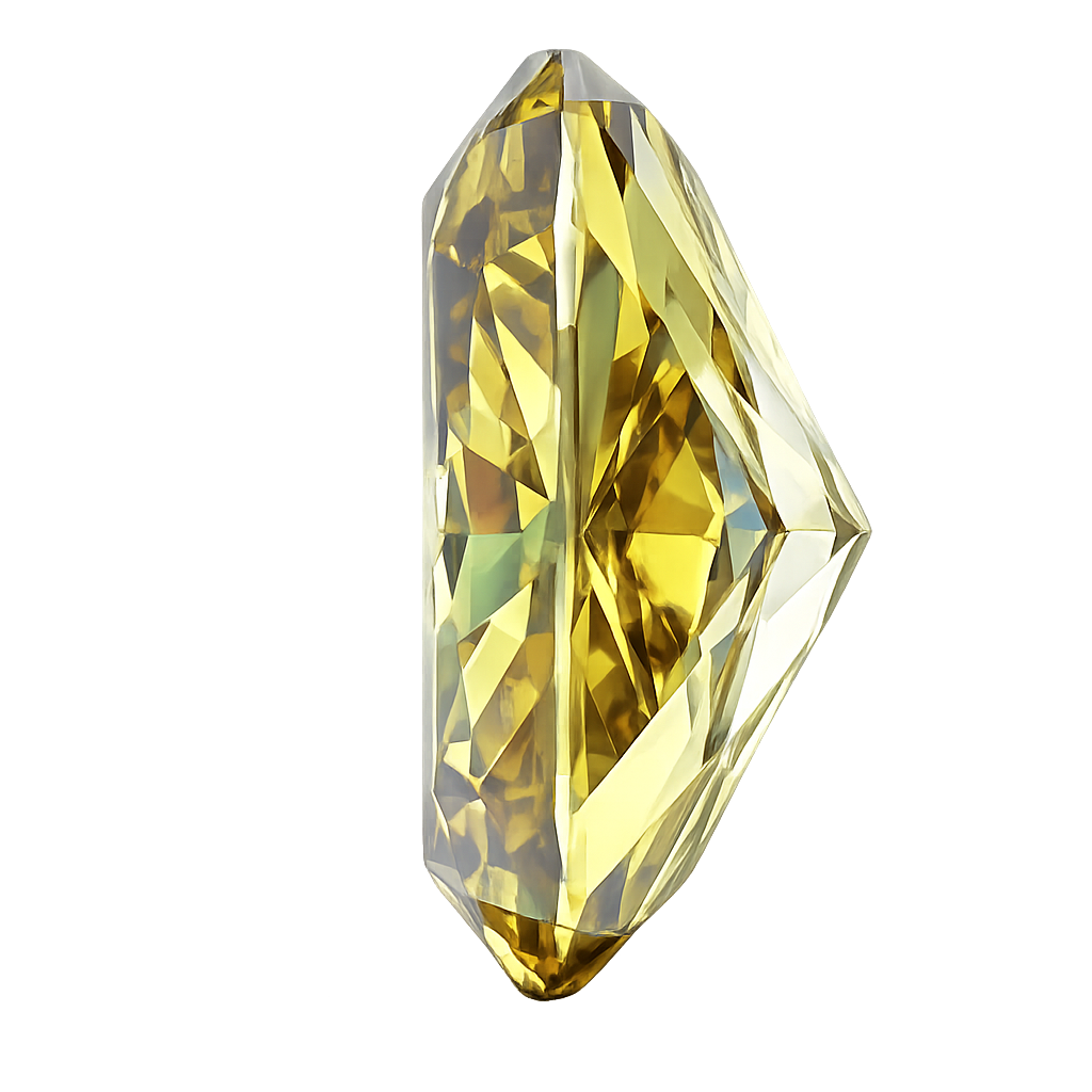Cushion Cut Lab Grown Fancy Intense Yellow Diamond 1 CT