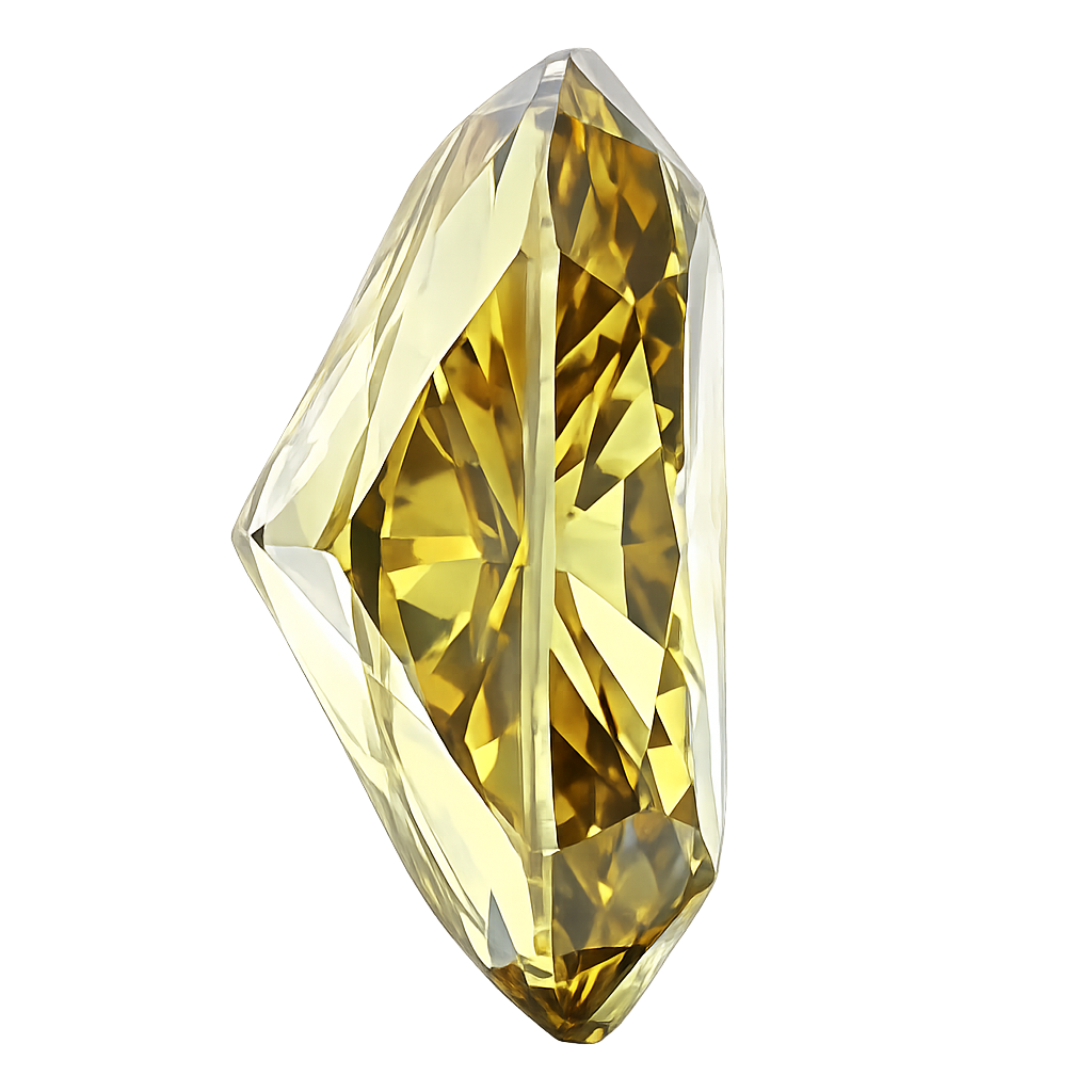 Cushion Cut Lab Grown Fancy Intense Yellow Diamond 1 CT