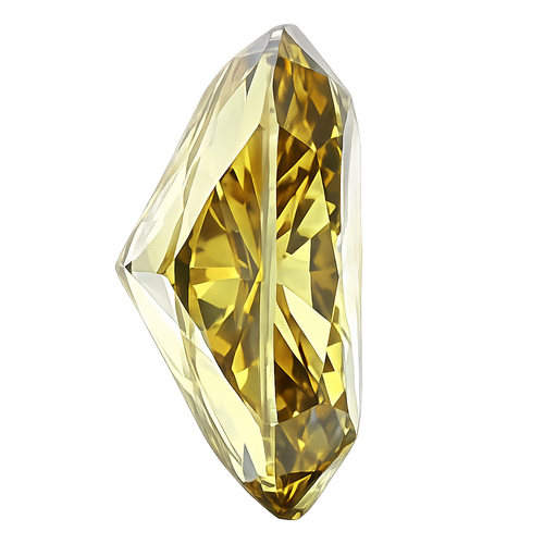 Cushion Cut Lab Grown Fancy Intense Yellow Diamond 1 CT