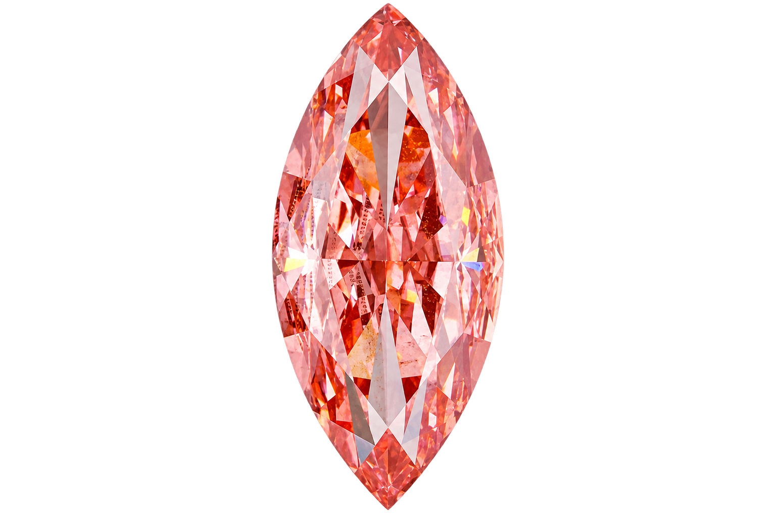 Marquise Cut Fancy Vivid Pink Lab Grown Diamond 1 CT