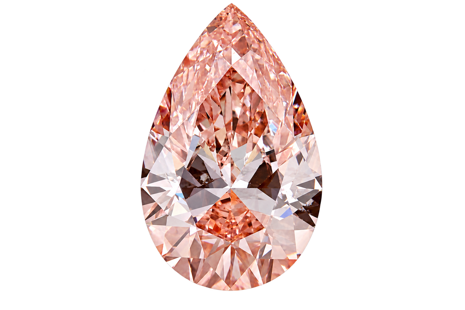 Pear Cut Lab Grown Fancy Vivid Pink Diamond 3 CT