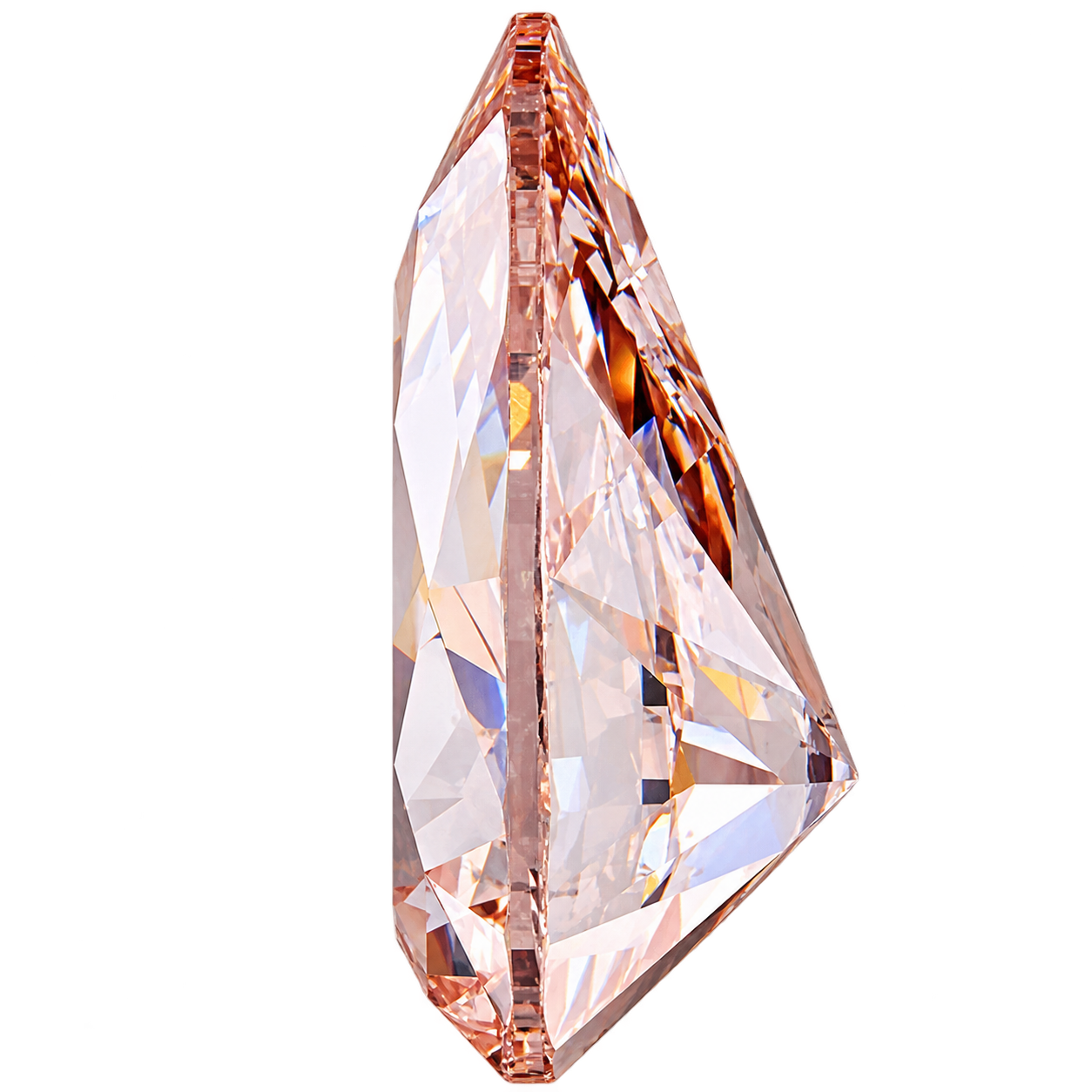 Pear Cut Lab Grown Fancy Vivid Pink Diamond 3 CT