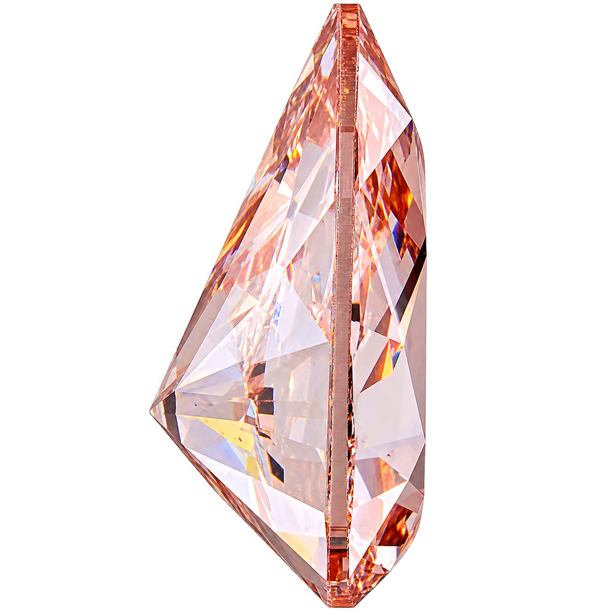 Pear Cut Lab Grown Fancy Vivid Pink Diamond 3 CT