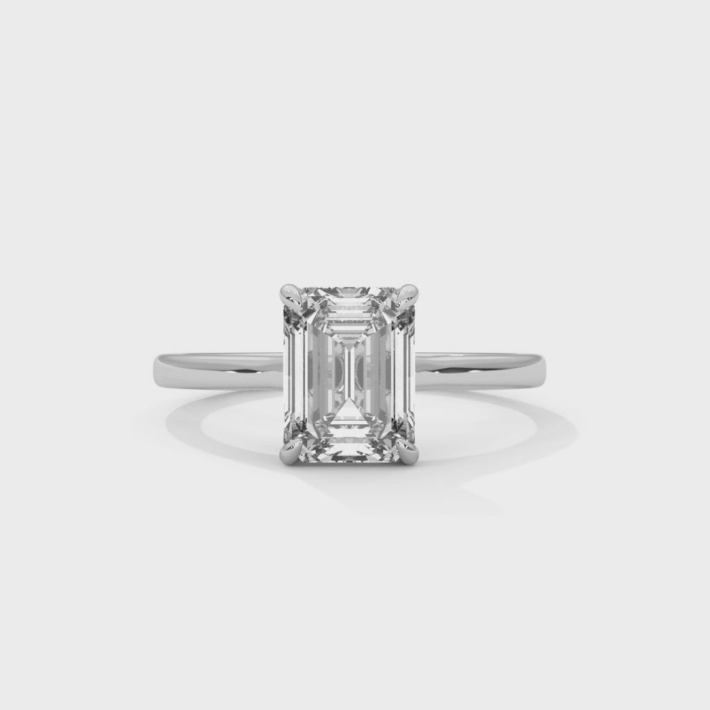 Emerald Cut Solitaire Engagement Ring