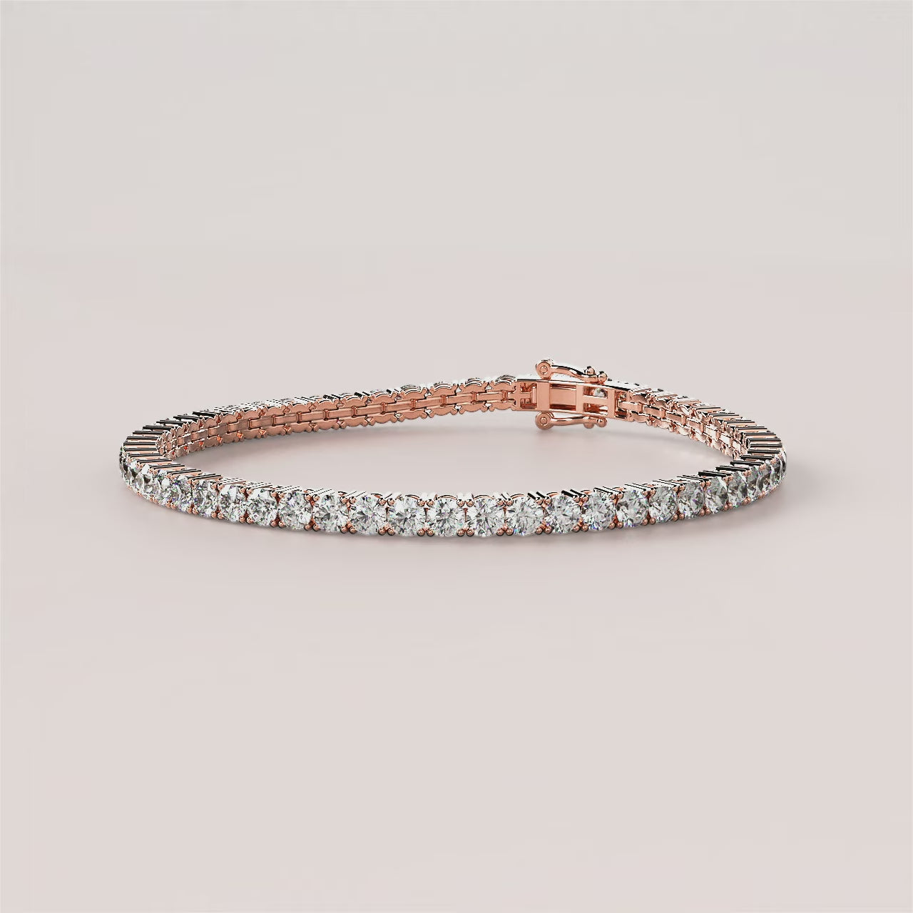 Round 8.10 CT Lab Grown Diamond Tennis Bracelet
