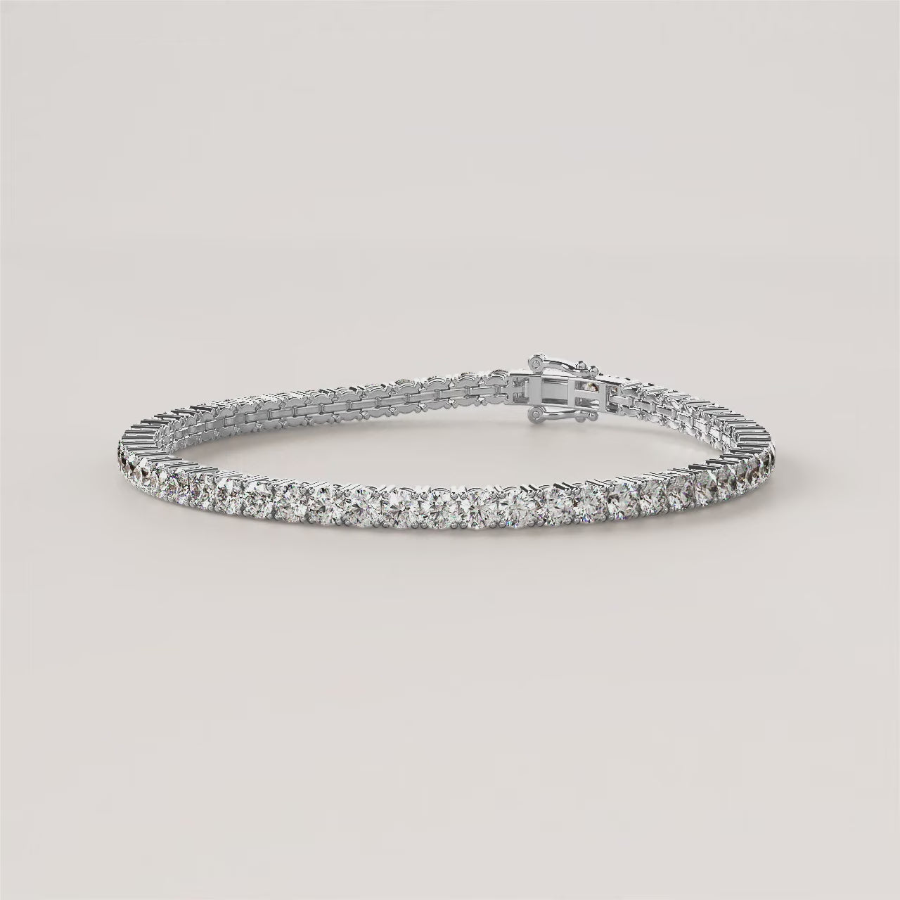 Round 8.10 CT Lab Grown Diamond Tennis Bracelet