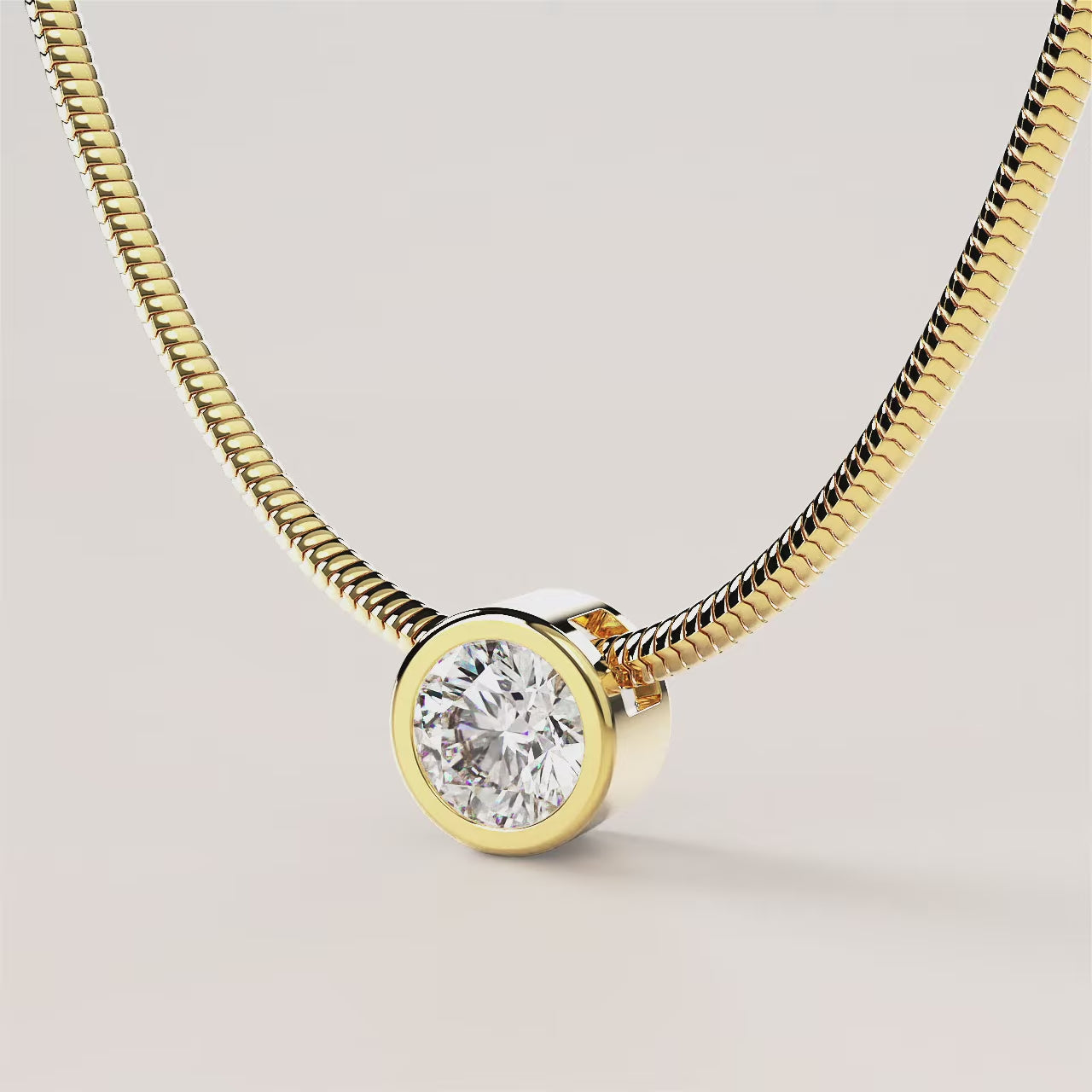 Round Lab Grown Diamond 1.50CT Solitaire Diamond Pendant