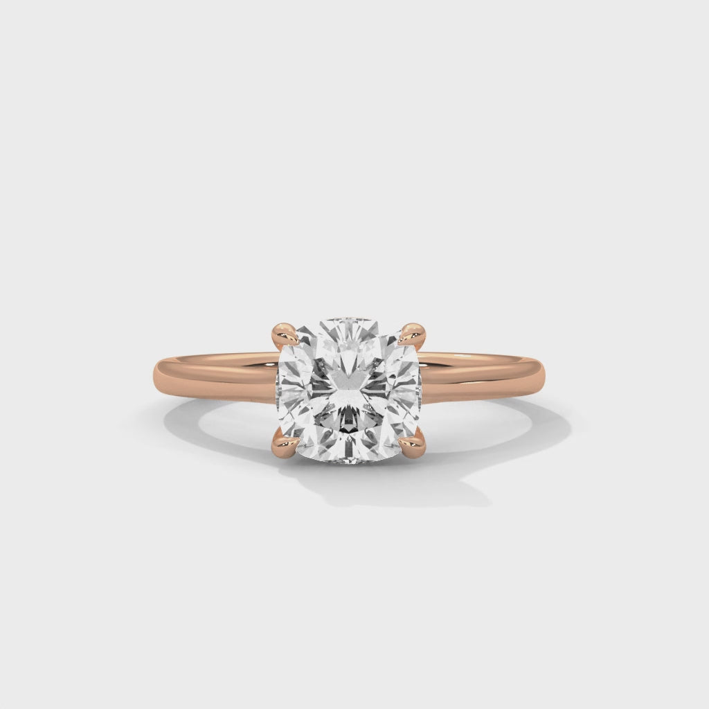 Cushion Solitaire Engagement Ring