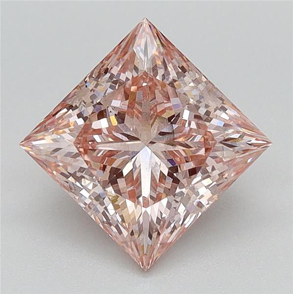 Princess Cut Fancy Vivid Pink Lab Grown Diamond 1 CT