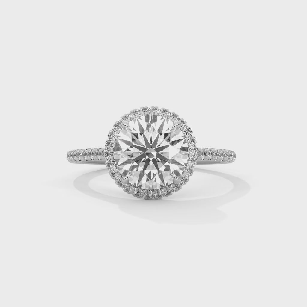 Round Halo Engagement Ring